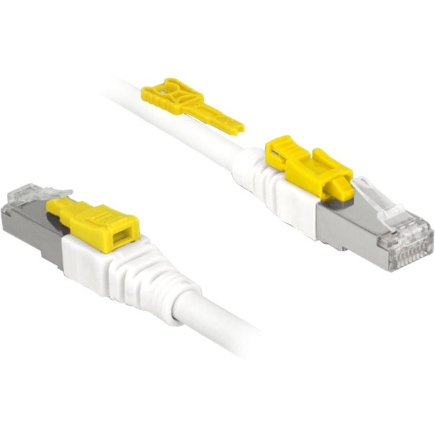 Afbeelding laden in galerijviewer, Delock patchkabel rj-45 secure met cat.6a (wit, 85333, 3 meter)
