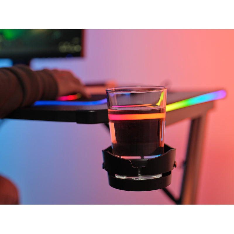 Afbeelding laden in galerijviewer, Trust gxt 709 luminus rgb-gamingbureau gaming desk (zwart)

