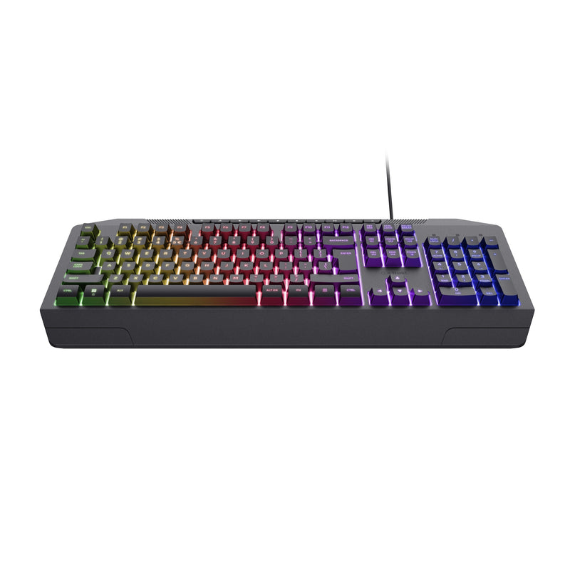 Afbeelding laden in galerijviewer, Trust gxt 836 evocx rgb gaming toetsenbord (zwart, us lay-out (qwerty), membraan, 100%, rgb)

