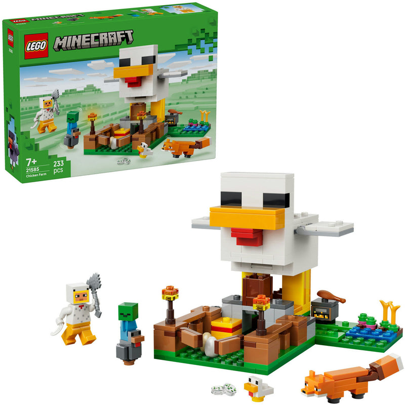 Afbeelding laden in galerijviewer, Lego minecraft kippenboerderij dieren speelgoed voor kinderen - 21585

