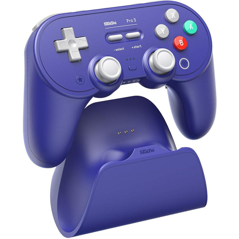 Afbeelding laden in galerijviewer, 8bitdo pro 3 bluetooth gamepad (paars wit, switch 1 2, pc, android, 2.4 ghz bluetooth usb)
