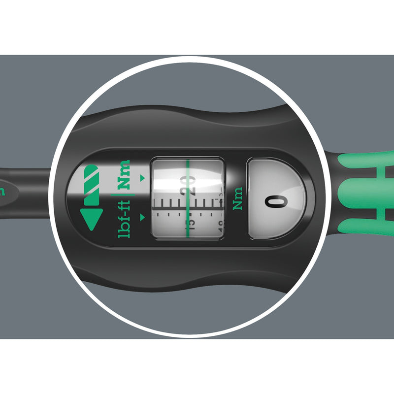 Afbeelding laden in galerijviewer, Wera click-torque c 3 push r l instelbare draaimomentsleutel (zwart groen, 40-200 nm)
