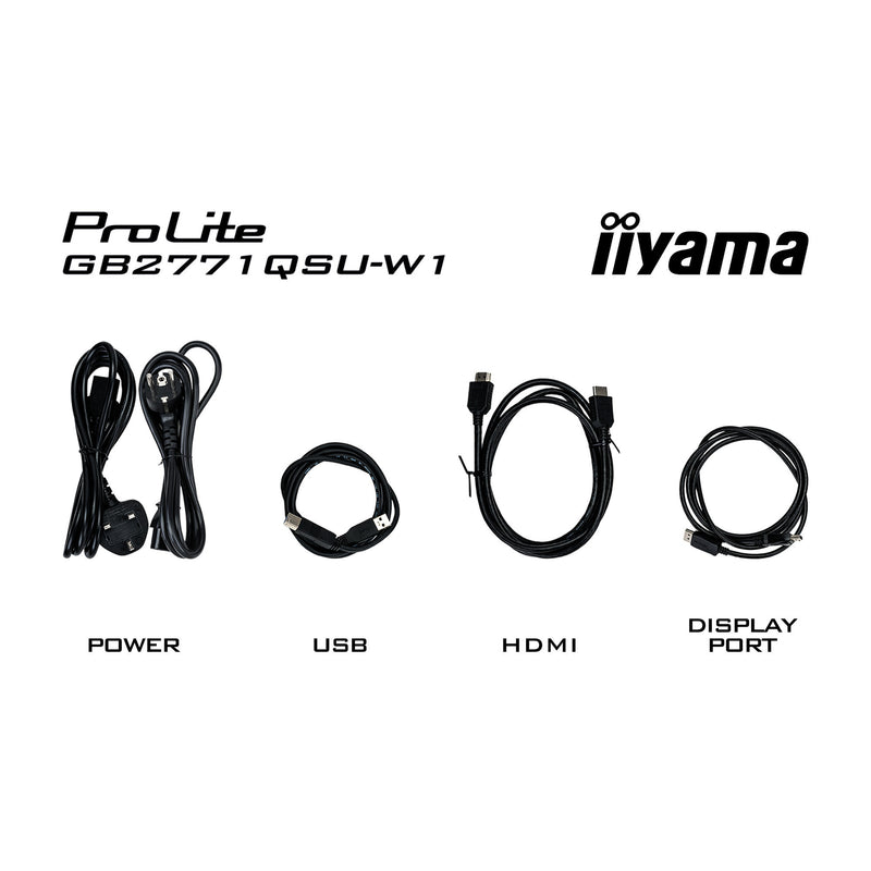 Afbeelding laden in galerijviewer, Iiyama g-master red eagle gb2771qsu-w1 27 gaming monitor (wit, 2x hdmi, displayport, 2x usb-a, 2x usb-c, 200 hz)
