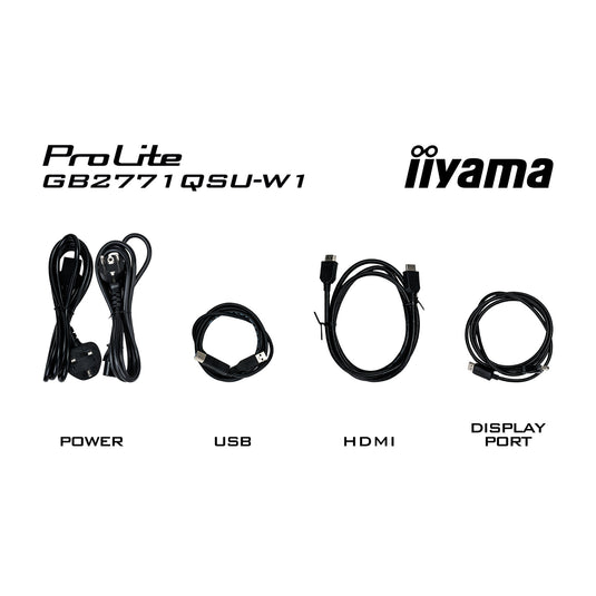 Iiyama g-master red eagle gb2771qsu-w1 27 gaming monitor (wit, 2x hdmi, displayport, 2x usb-a, 2x usb-c, 200 hz)