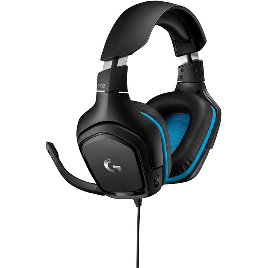 Logitech g432 7.1 surround sound wired over-ear gaming headset (zwart blauw, pc, playstation 4, playstation 5, xbox one, xbox series x|s, nintendo switch)
