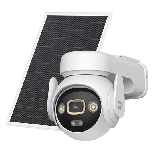 Imou aov pt 4k kit (wifi+4g) simcard sd beveiligingscamera (wit, 8 mp, wifi 6, 4g lte, solar panel, ai-detectie)