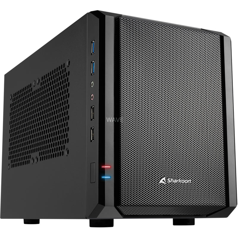Afbeelding laden in galerijviewer, Sharkoon qb one mini tower behuizing (zwart | 4x usb-a)
