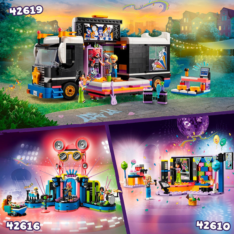 Afbeelding laden in galerijviewer, Lego friends - toerbus van popster constructiespeelgoed (42619)
