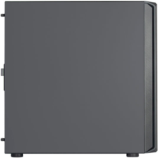 Silverstone sst-sed1-b midi tower behuizing (zwart | 2x usb-a | 1x usb-c)