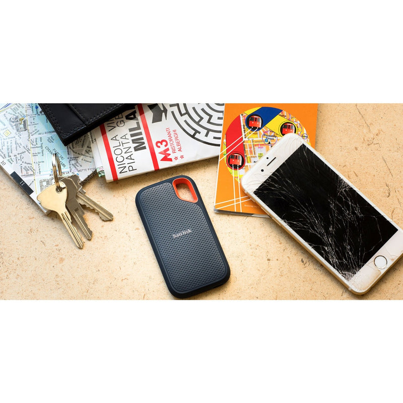 Afbeelding laden in galerijviewer, Sandisk extreme portable v2, 2 tb externe ssd (zwart oranje, sdssde61-2t00-g25, usb-c)
