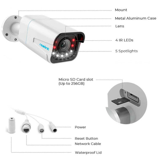 Reolink p430 beveiligingscamera (wit)