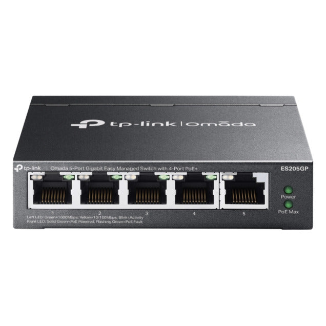 Afbeelding laden in galerijviewer, Tp-link omada es205gp switch (zwart, 4x poe+)
