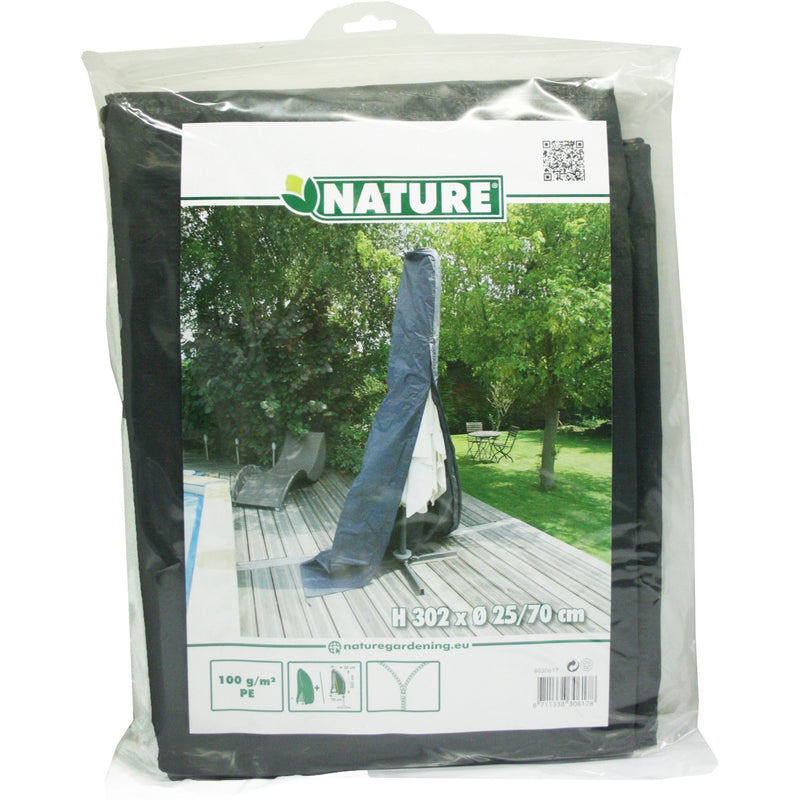 Afbeelding laden in galerijviewer, Nature tuinmeubelafdekhoes voor staande parasol (groot) afdekking (grijs, 6030617)
