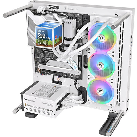 Thermaltake minecube 360 ultra argb sync aio liquid cooler - snow edition waterkoeling (wit)