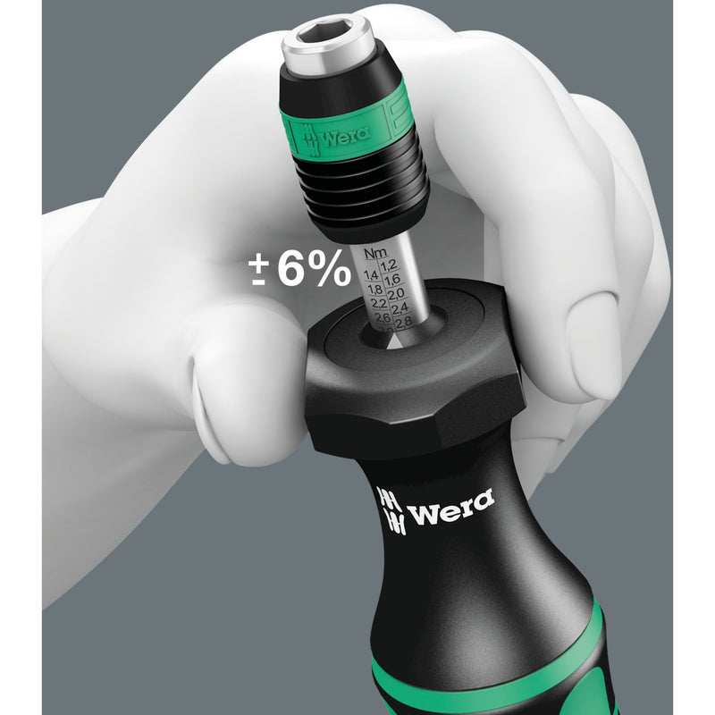 Afbeelding laden in galerijviewer, Wera 7441 kraftform instelbare momentschroevendraaier met rapidaptor snelwisselhouder, 1 4 duim, 1,2 - 3,0 nm - 1 stuk(s) - 05074701001
