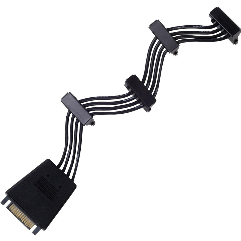 Afbeelding laden in galerijviewer, Silverstone sst-cp06-e4, 1x 15-pin-sata > 4x 15-pin-sata kabel
