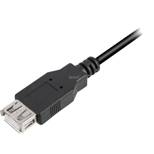 Sharkoon usb 2.0 verlengkabel (zwart, 1 meter, dubbele afscherming)