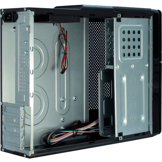 Inter-tech it-607 mini tower behuizing (zwart | 2x usb-a)