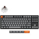 Keychron k8 max-j3 rgb mechanisch toetsenbord (zwart, us lay-out (qwerty), super brown, 80% (tkl), rgb leds, osa double-shot pbt, hot swap, usb-c | 2.4 ghz | bluetooth 5.1)