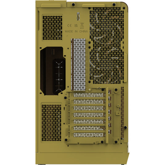 Thermaltake view 390 air butter caramel midi tower behuizing (geel | 2x usb-a | 1x usb-c | tempered glass)