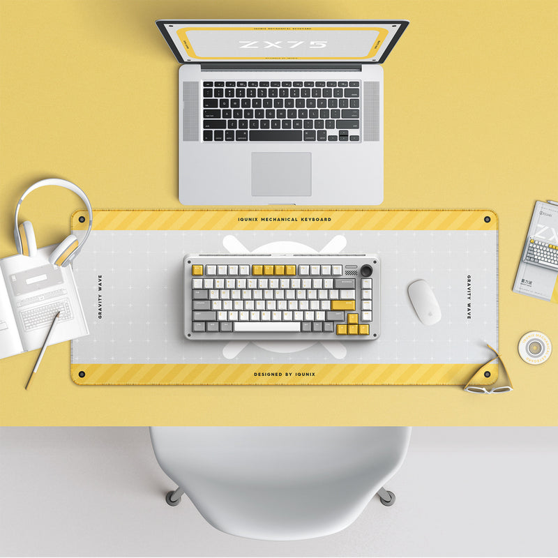 Afbeelding laden in galerijviewer, Ty iqunix zx75 gravi wave wireless mechanical keyboard (grijs, us lay-out (qwer), gateron red, 75%, rgb leds, hot-swappable, double-shot pbt, 2.4ghz | bluetooth 5.1 | usb-c)
