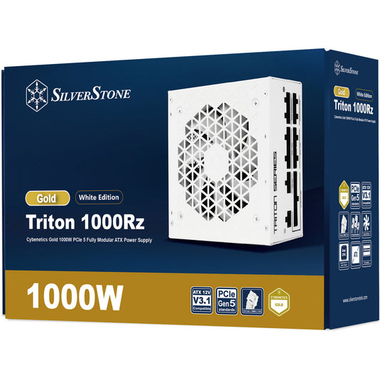 Silverstone triton 1000rz modulaire 1000 watt voeding (wit, 1x 12v-2x6, 4x pcie)