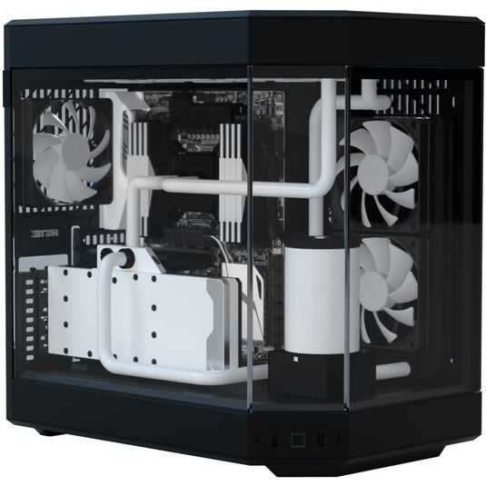Hyte y60 midi tower behuizing (zwart | 3x usb-a | tempered glass)