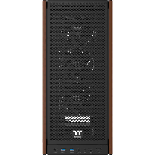 Thermaltake s370 ws midi tower behuizing (zwart | 2x usb-a | 1x usb-c | tempered glass)