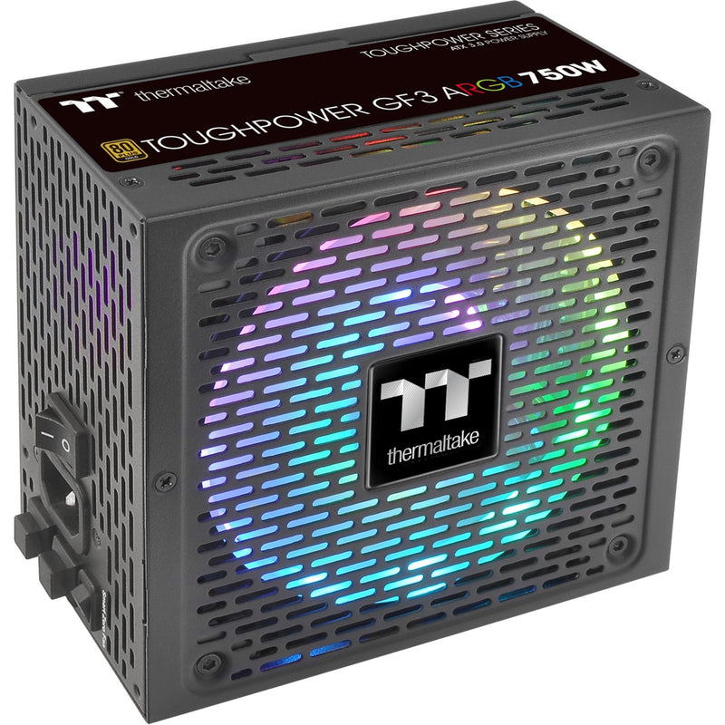 Afbeelding laden in galerijviewer, Thermaltake toughpower gf3 argb gen 5 eu modulaire 750 watt voeding (zwart, 4x pcie)
