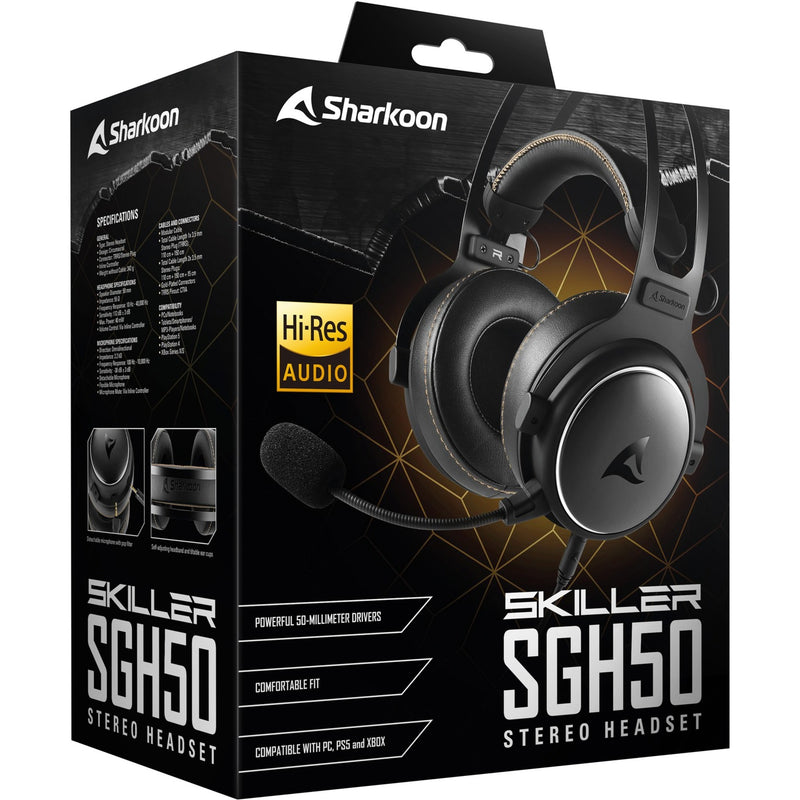Afbeelding laden in galerijviewer, Sharkoon skiller sgh50 over-ear gaming headset (zwart, pc, playstation 4, playstation 5, xbox series s|x)
