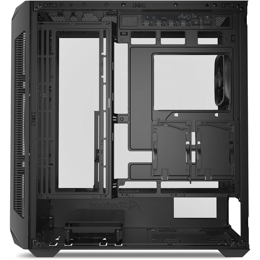 Sharkoon ak5g rgb midi tower behuizing (zwart | 2x usb-a | 1x usb-c | rgb | tempered glass)