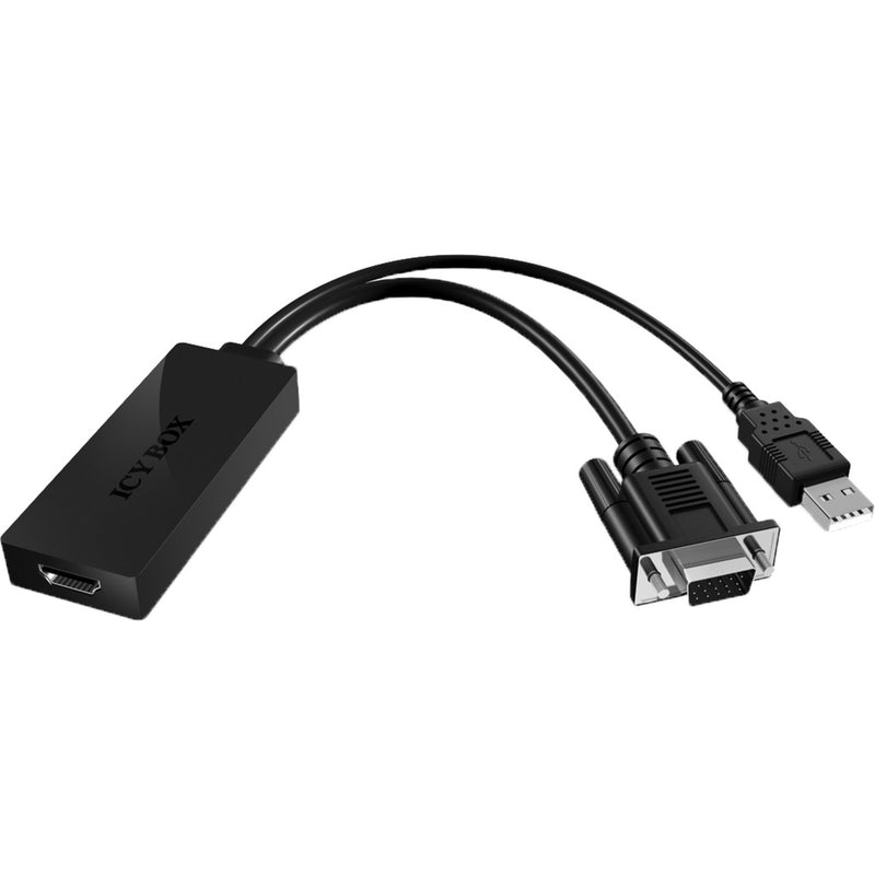 Afbeelding laden in galerijviewer, Icy box ib-ac512 vga + audio - hdmi adapter (zwart)
