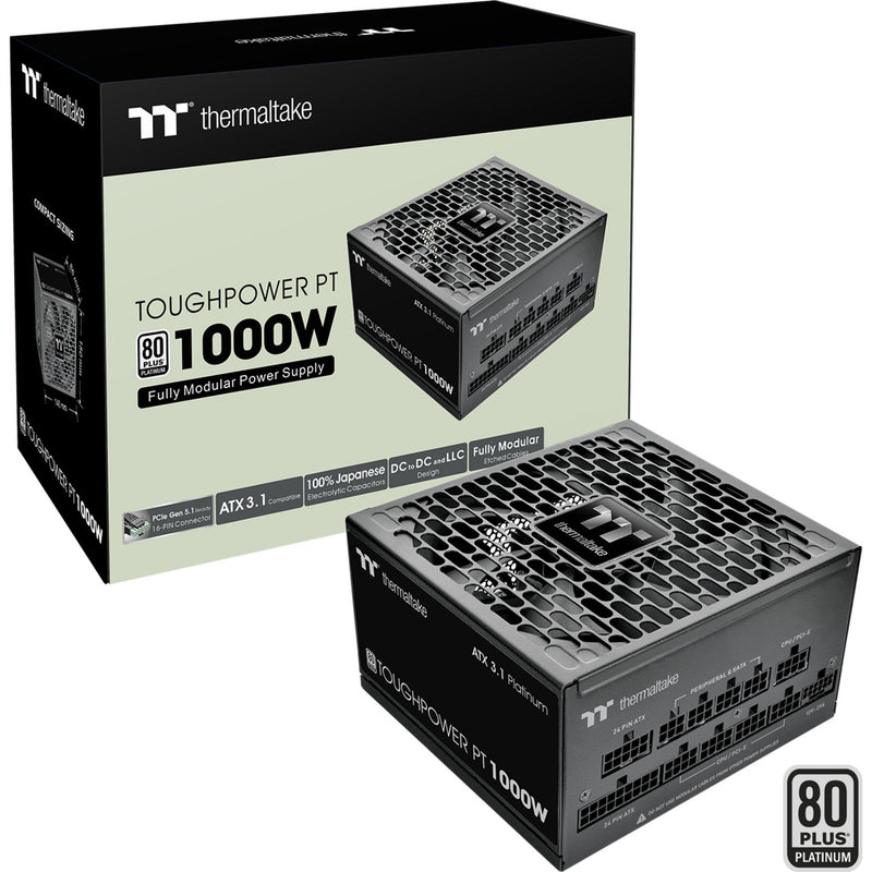 Afbeelding laden in galerijviewer, Thermaltake toughpower pt modulaire 1000 watt voeding (1x 12v-2x6, 2x pcie)
