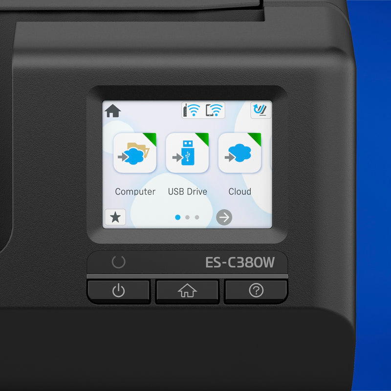 Afbeelding laden in galerijviewer, Epson es-c320w compacte a4-documentscanner met wi-fi-connectiviteit en u-traject (zwart, a4, a5, a6, b5)
