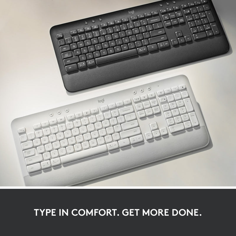 Afbeelding laden in galerijviewer, Logitech signature k650 wireless comfort toetsenbord (grafiet, us-international lay-out (qwerty), 100%)
