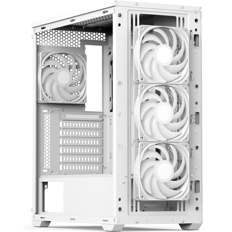 Afbeelding laden in galerijviewer, Aerocool b502a midi tower behuizing (wit | 2x usb-a | 1x usb-c | rgb)
