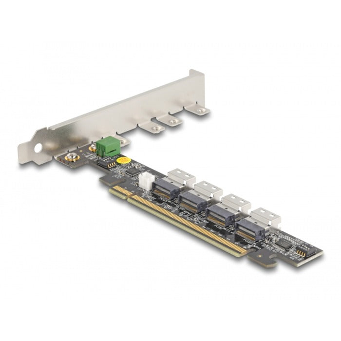 Afbeelding laden in galerijviewer, Delock pci express x16 card to 4 x internal sff-8654 4i nvme netwerkadapter
