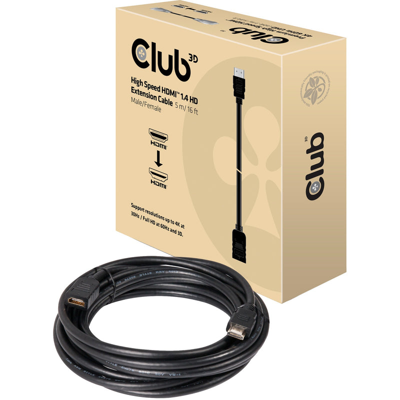 Afbeelding laden in galerijviewer, Club 3d high speed hdmi 1.4 hd verlengkabel (zwart, 5 meter)
