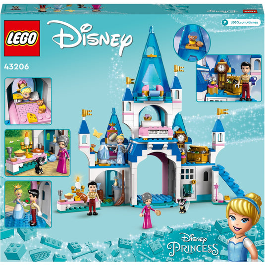Lego disney princess - het kasteel van assepoester en de knappe prins constructiespeelgoed (43206)