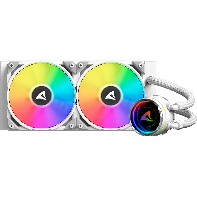 Afbeelding laden in galerijviewer, Sharkoon s80 rgb white waterkoeling (wit, 4-pins pwm fan-connector)
