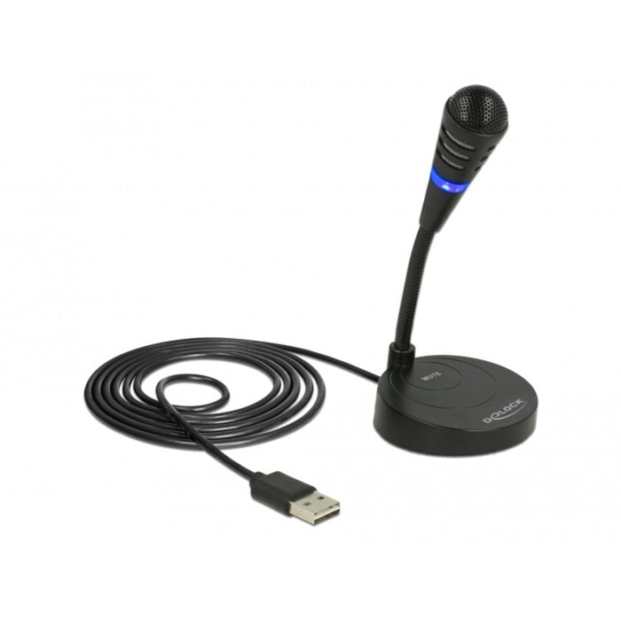 Afbeelding laden in galerijviewer, Delock usb microfoon (zwart, plug play)
