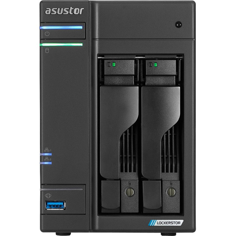 Afbeelding laden in galerijviewer, Asustor lockerstor 2 as6702t nas (zwart, 2x lan, hdmi, usb)

