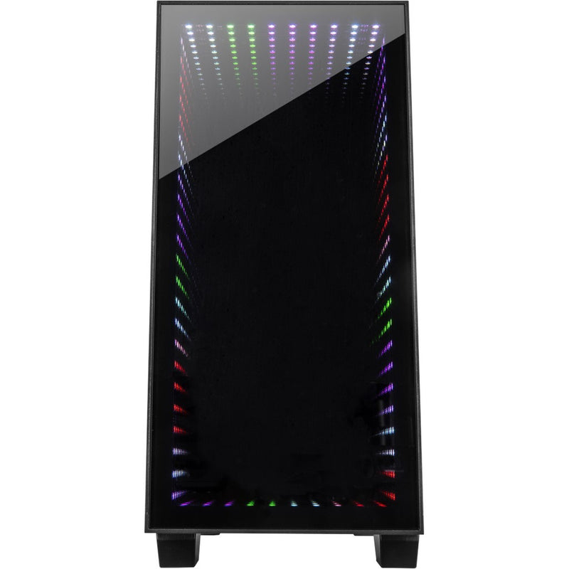 Afbeelding laden in galerijviewer, Inter-tech x-608 infinity micro midi tower behuizing (zwart | 1x usb-a | 1x usb-c | rgb | window)
