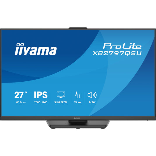 Iiyama prolite xb2797qsu-b1 27 monitor (zwart (mat), hdmi, displayport, usb, audio)