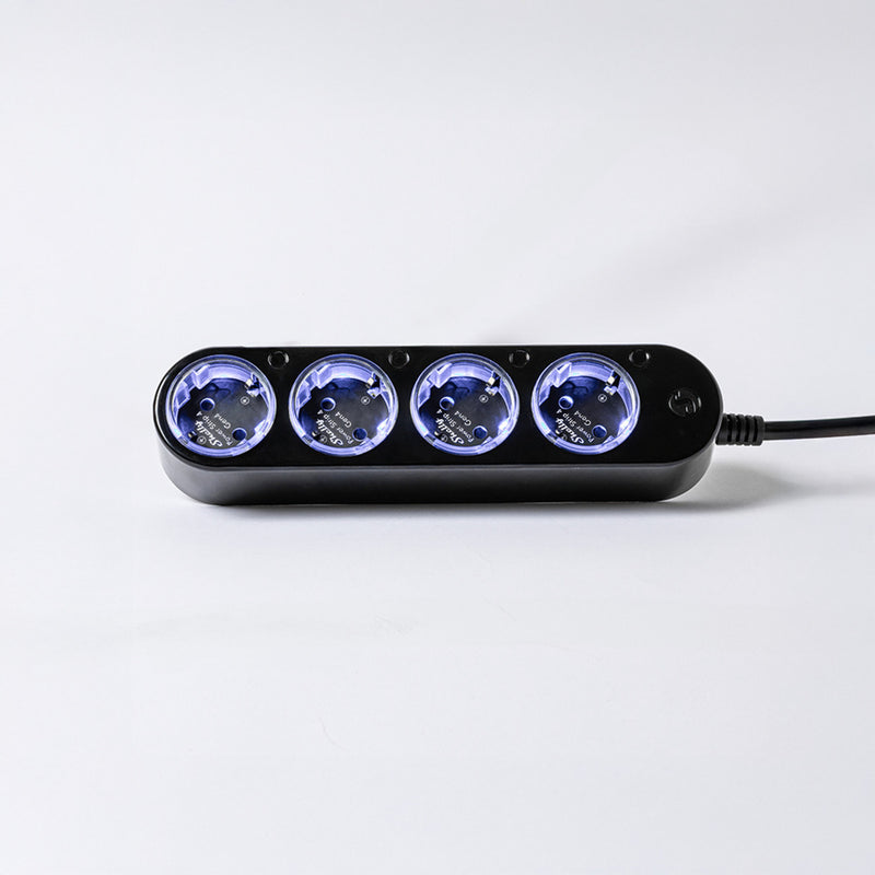 Afbeelding laden in galerijviewer, Shelly power strip gen4 4-voudige stekkerdoos (zwart, 4x stekker, wifi, bluetooth, zigbee)
