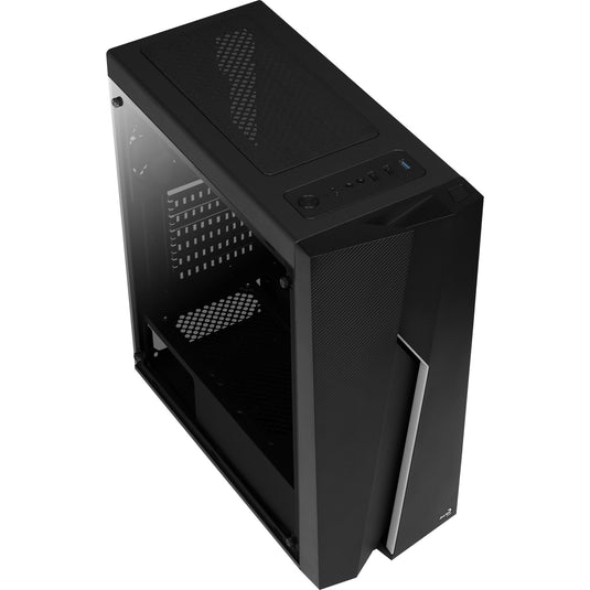 Aerocool bolt midi tower behuizing (zwart | 3x usb-a | rgb | window)