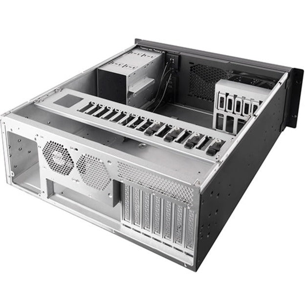 Afbeelding laden in galerijviewer, Silverstone rm42-502 rack behuizing (zwart | 2x usb-a 3.2 (5 gbit s) | 1x usb-c 3.2 (5 gbit s) | 2x audio)
