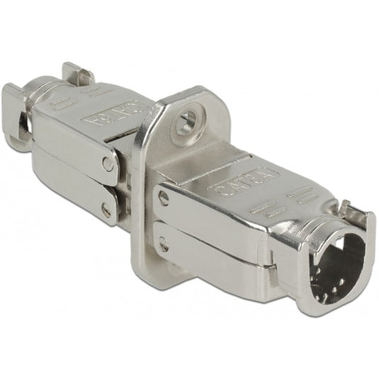 Delock koppeling voor netwerkkabel cat.6a stp (zilver)