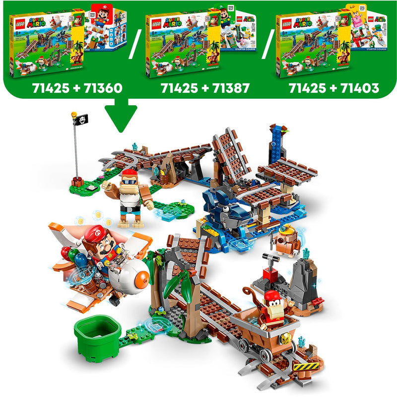 Afbeelding laden in galerijviewer, Lego super mario - uitbreidingsset: diddy kongs mijnwagenrit constructiespeelgoed (71425)
