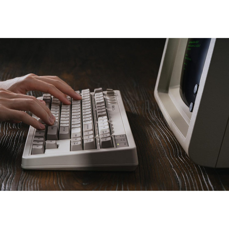 Afbeelding laden in galerijviewer, 8bitdo retro mechanical keyboard m edition (grijs, us lay-out (qwerty), kailh box white, 80% (tkl), bluetooth low energy, wireless 2.4g, usb)
